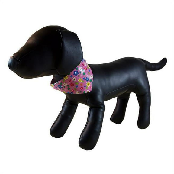Flower Bandana Dog Collar - Pink, Medium