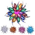 thumbnail image 5 of Ayyufe Wedding Bridal Large Flower Shiny Rhinestone Lady Scarf Brooch Pin, 5 of 7