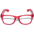 thumbnail image 2 of Retro Sunglasses - Glow in the Dark Red Frame / Clear Lens, 2 of 5