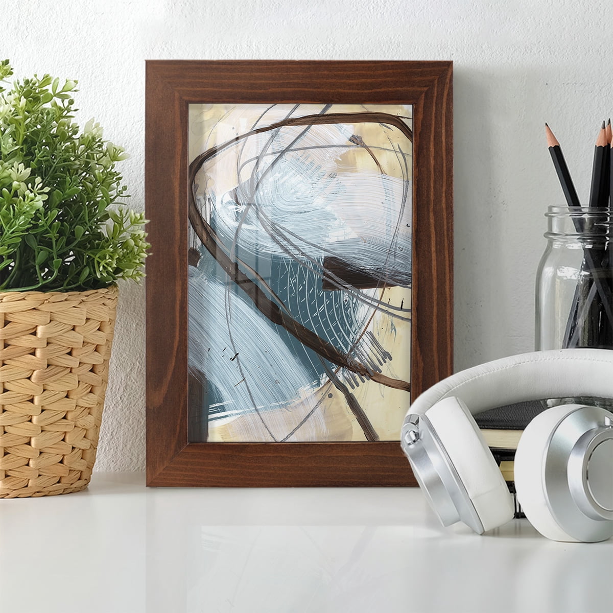 Winding Around II - Framed Print w/glass - Chestnut