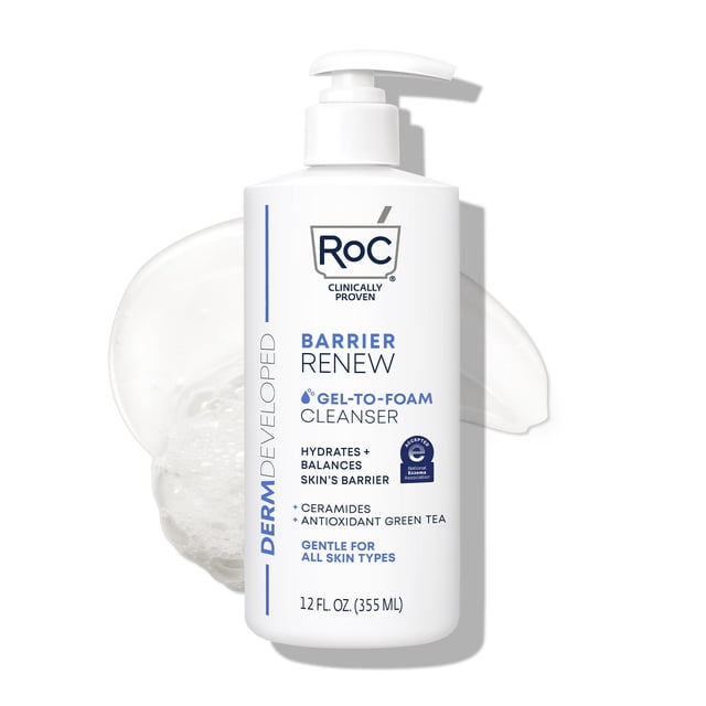 Gel limpiador RoC Barrier Renew para hacer espuma, 355 ml con ceramidas