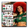 thumbnail image 1 of Tatuajes temporales INKARTLINK bandera de México, 3 hojas, 1 of 7