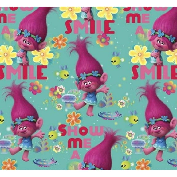 Trolls Smile Cotton Fabric