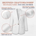 thumbnail image 6 of Women's Blazer Long-Sleeve Spring Jacket Office Business Work Jacket(3XL,White), 6 of 6