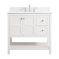 thumbnail image 3 of 36 inch Single Bathroom Vanity in White with Backsplash, 3 of 8
