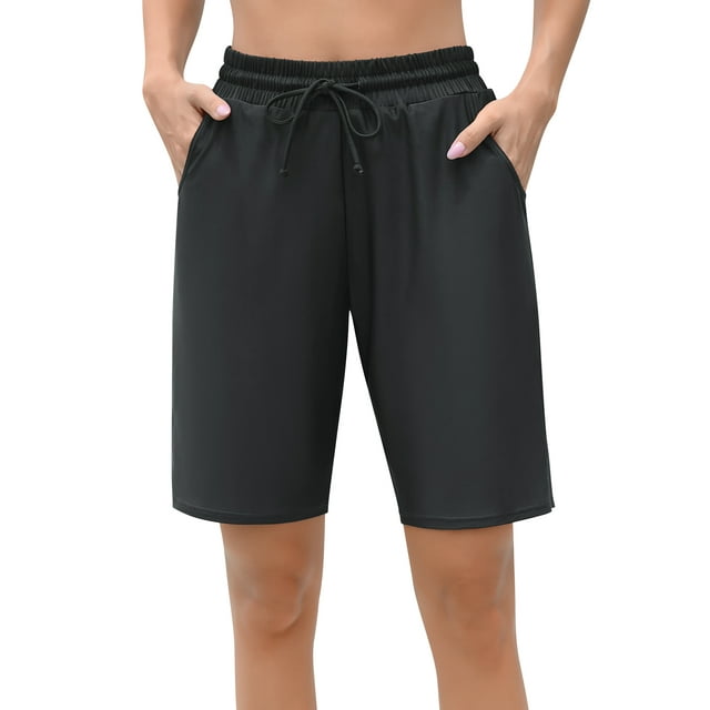 Charmo Short de Bain pour Femmes, Boardshort à Jambe de Garçon avec Culotte Intégrée, Bas de Maillot de Bain de Plage