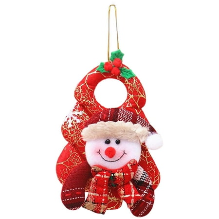

Kafei Plush Hanging Doll for Christmas | Tree Hanging Decor with Santa Snowman Elk Bear | Plush Ornaments Holiday Party Pendant for Living Room