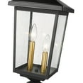 thumbnail image 4 of 4644-PBK-Millennium Lighting-Eldrick - 2 Light Outdoor Post Lantern-18.8 Inches Tall and 8.3 Inches Wide-Powder Coat Black Finish, 4 of 5