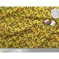 thumbnail image 2 of Soimoi Tissu Popeline de Coton Imprimé Feuilles & Roses au Mètre 42 Pouces de Large, 2 of 3