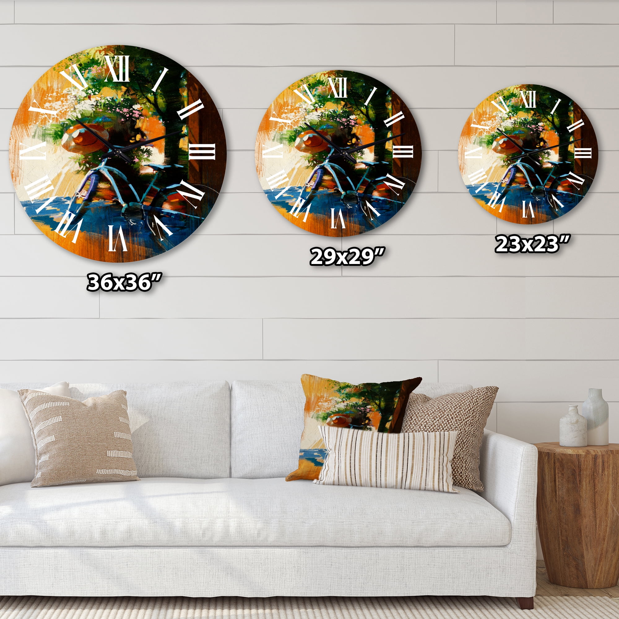 Designart 1 in Quartz Vintage Wall Clock