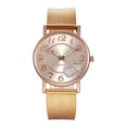 thumbnail image 5 of Kcodviy Women'S Rose Gold Watches Heart Diamond Quartz Movement s Ladies Wristwatch Big Face Mesh Belt Watch Valentines Day Gifts Women Quartz Arabic Watch With Leather Fashion Numerals Small Wome, 5 of 6