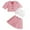 Pink, variant on oqasdz Fall Outfits for Girls Kids Solid Short Sleeve Coat Suit Camisole Crop Tops Skirt 3Pcs Clothing Sets Size 5-6 Y