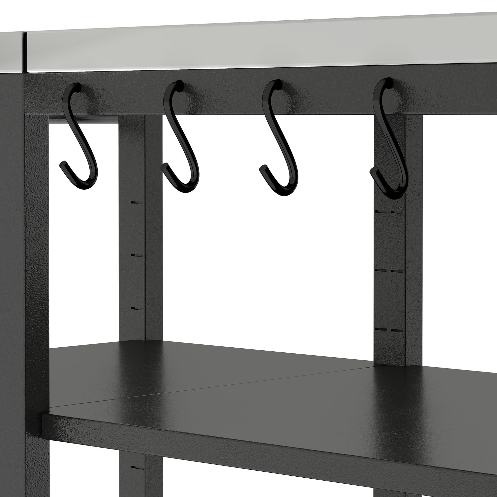 Uforic Grill Cart with Storage Cabinet, Movable BBQ Prep Table Foldable Tabletop