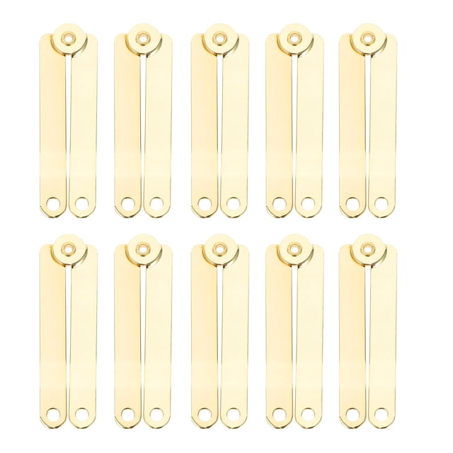 10Pcs Household Jewelry Packing Box Hinge Gift Box Bracket Jewelry Case Supplies (Golden)
