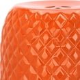 thumbnail image 3 of Safavieh Calla Pineapple Indoor/Outdoor Garden Patio Stool, Orange, 3 of 4