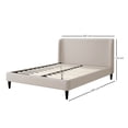 thumbnail image 2 of Ilios Innova | Cama King Size Beige con Cabecera Tapizada en Lino y Poliéster | Estructura de Madera Resistente, 2 of 9