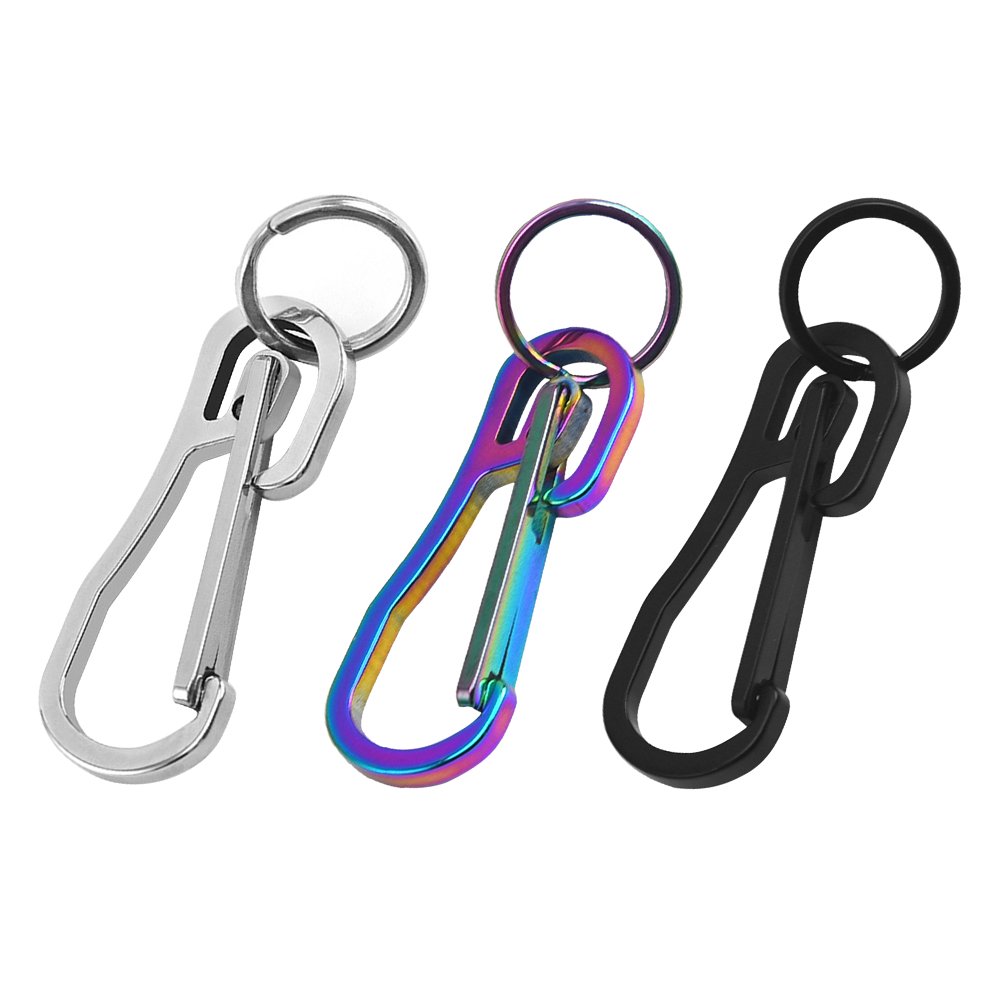 Stainless Steel Key Chain Carabiner Climbing Belt Buckles Key Ring