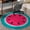 Green, variant on Well Woven Apollo Evil Eye Modern Novelty Blue Black 5'3" Round Rug