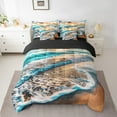 thumbnail image 2 of Manfei Ocean Bedding Sets Queen Size,Sea Beach Comforter Sets with Sheets,Summer Holiday Vacation Bed in a Bag Queen Size,Breathable Bedroom Decorative Reversible,7-Piece, 2 of 7