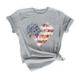 thumbnail image 3 of KALE 4th of July Short Sleeve Shirts for Women American Flag Patriotic 2D Independence Day Print Casual Sports T Shirt Y2K Clothes Grey XXXL, 3 of 7