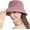 Pink, variant on Women Winter Bucket Hat Warm Faux Fur Wool Cloche Hats Outdoor Foldable Fisherman Cap Black