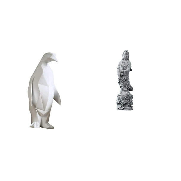 Escultura de pingüino,Escultura de pingüino para decoración nórdica del hogar,Estatua de Guan Yin,Estatua de Guan Yin para decoración del hogar.,Escultura de Kuanyin,figurita,decoración