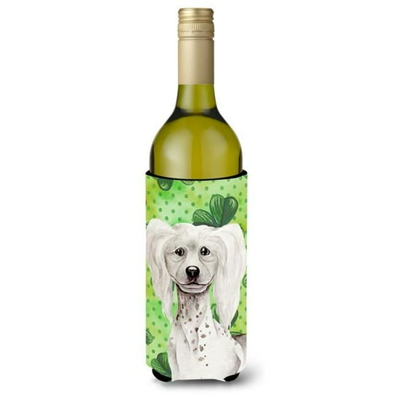 Chinese Crested Shamrocks Wine Bottle Beverge Insulator Hugger