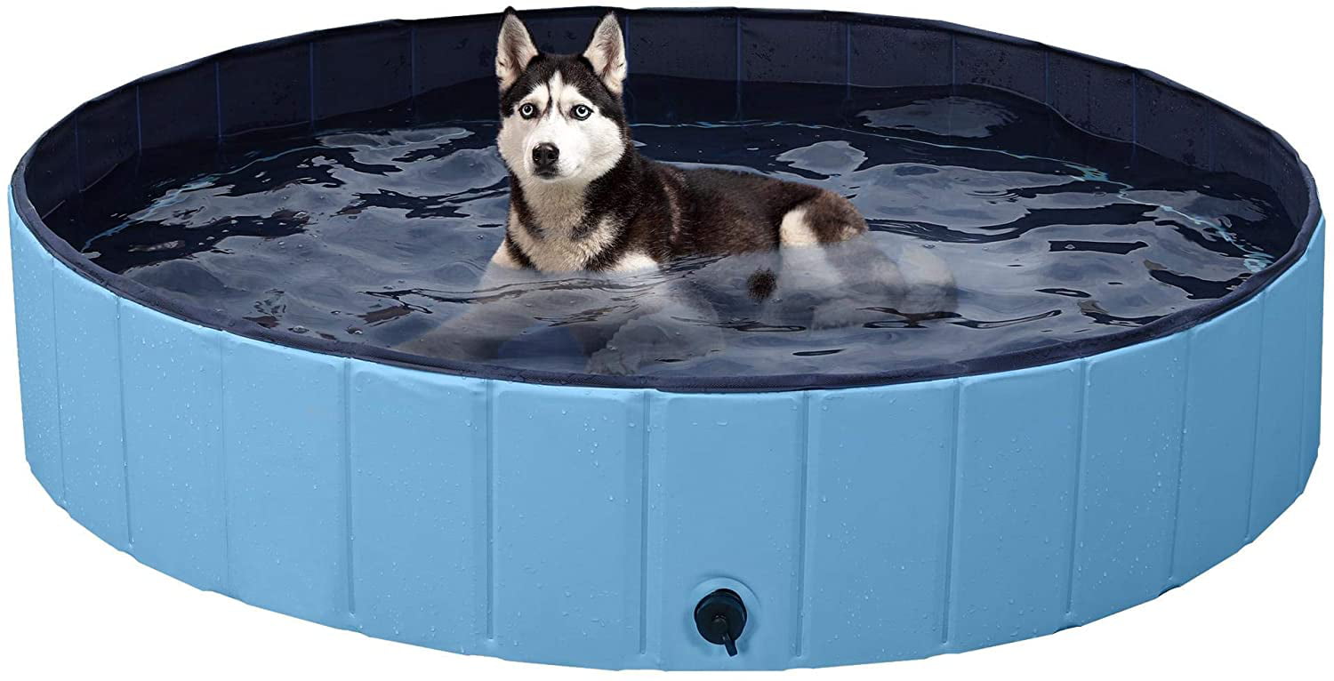 Ldihjaos Foldable Dog Pool Large Pet Swimming Pool Portable PVC Bathing Tub Outdoor Kiddie Pool for Dogs Cats and Kids 