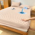 thumbnail image 4 of MesaSe Christmas Gifts Home Essentials Layered Waterproof Mattress Protector (Without  And Pillow Insert) Soft And Comfortable Solid Color Bedding Mattress Cover Bedroom Light Blue, 4 of 5