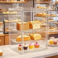 thumbnail image 5 of HLONK Commercial Bakery Display Case - Heavy-Duty PC Pastry Cabinet with Dustproof & Sealed Lid  Adjustable Stackable 3-Tier Shelves - Clear Countertop Storage for donuts  cakes  pastries, 5 of 5