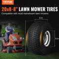 thumbnail image 2 of Neumáticos para cortacésped VEVOR 20x8-8 para tractor sin cámara, paquete de 2 unidades, 2 of 9