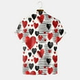 thumbnail image 4 of Wyzesi Chemises pour Hommes Chemise Décontractée Chemise de la Saint-Valentin Impression Numérique 3D Mode Chemise à Manches Courtes Col Rabattu Chemise Habillée Blanche Hommes Grande Taille, 4 of 4