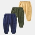 thumbnail image 2 of Esaierr 2-7Y Kids Toddler Boys Cargo Pants,Baby Boys Sweatpants,Toddler Boys Spring Fall Solid Color Cargo Pants, 2 of 6