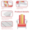 thumbnail image 7 of FUNDAZE HDPE Adirondack Outdoor Chair, Foldable & Weather-Resistant Patio Chair for Garden Lawn Deck,Red-to-Pink Gradient, 7 of 7