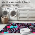 thumbnail image 5 of ODIKA 6'x9' Machine Washable Non-Slip Area Rug, Colorful Nautical Sea Creature Hook Kit Featuring Decorative Octopus High Traffic Rug with Pad, Pink, 745480, 5 of 8