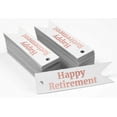 thumbnail image 2 of Inkdotpot Pack Of 100 Happy Retirement Favor Paper Tags Craft Real Rose Gold Foil Hang Tags, 2 of 6