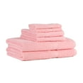 thumbnail image 2 of Mainstays 6 Piece 100% Cotton Towel Set, 2 Bath , 2 Hand and 2 Washcloths,Super Soft and Highly Absorbent Basic Solid Premium Towel Set, for Bathroom, Hotels, Spa and Gym – Pink, 2 of 7