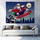 thumbnail image 2 of Tapiz de Navidad Hippie Santa Claus Tapiz Reno Luna Noche Colgante de pared para dormitorio Decoraciones navideñas (Santa, 51.2" X 59.1") JAMW Sencillez, 2 of 5