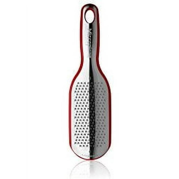 Microplane Elite Series Red Coarse Blade Cheese Grater with Measuring Cup Cover