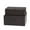 Dark Brown Handmade Storage Solid Rectangle S/2 11", 10"W, variant on DecMode Handmade Cowhide Storage Silver Leather Decorative Box with Stitching Detail, 2 Count