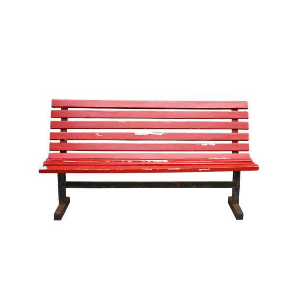 Isolated Bench Wood Seat Red Wooden Transparent-20 Inch By 30 Inch ...
