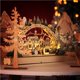 thumbnail image 4 of Kearding Wood Christmas House Light Up LED Scene Powered Favors Party Xmas Table Decor Forest Battery Village for Window Kits de decoración para fiestas, 4 of 6