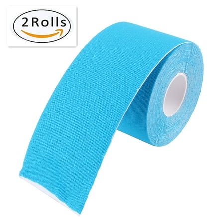 2 Rolls Kinesiology Tape Waterproof Physio Tape Best Pain Relief Adhesive for Muscles,Shin Splints,Knee & Shoulder