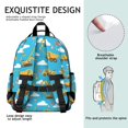 thumbnail image 5 of Excavator and Crane Blue Pattern Cute School Backpack Bag for School with Padded Back and Adjustable Shoulder Straps 15.25"x11.5"x5.25", 5 of 5