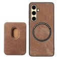 thumbnail image 3 of For Samsung Galaxy A36 5G Case Compatible with MagSafe Leather Back Cover with Detachable Card Holde, 3 of 5