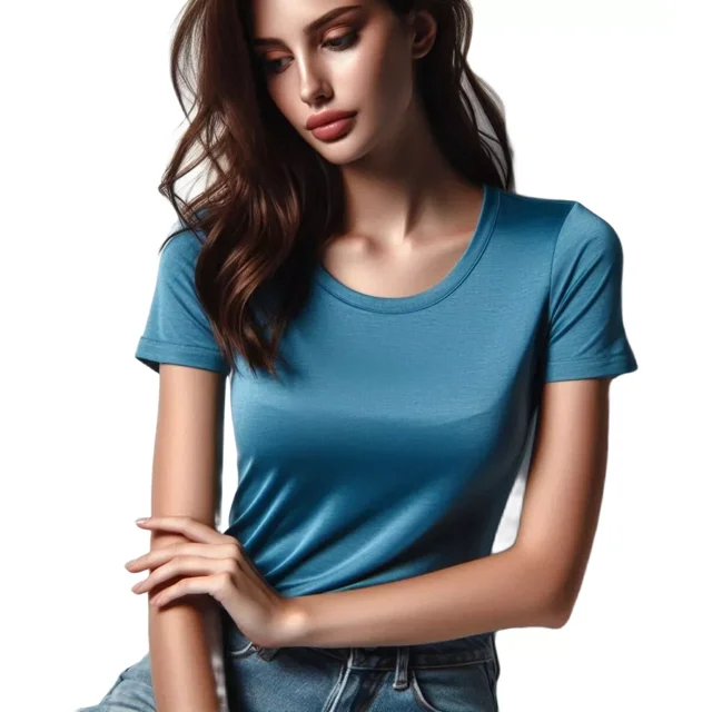 Playera De Mujer Manga Corta Slim Fit Stretch Ligera Y Suave