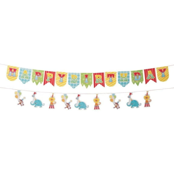 1St Circus Birthday Garland - Party Decor - 2 Pieces