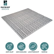 Patriot Docks Low-Profile Premium Floating Dock Section with Gray Poly Decking (D-32011)