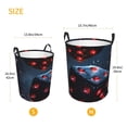 thumbnail image 3 of Fotbe Cosmic Red Sparkle Dice Cesto de Ropa con Asas, Cesto Impermeable de Gran Capacidad, Bolsa de Lavado para Dormitorio, Cesto de Ropa con Ruedas y Asas-Medium, 3 of 6