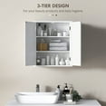 thumbnail image 4 of HOMCOM 3-Tier Space Saver Medicine Cabinet with Adjustable Shelf, 4 of 10